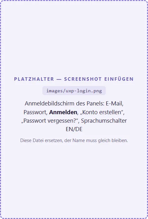 The panel’s sign-in screen